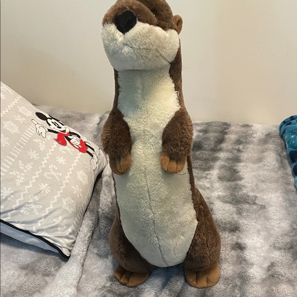 Adorable Brown and Cream Stuffed Otter Toy